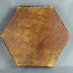 Tambour chamanique hexagonal en peau de biche 40 cm