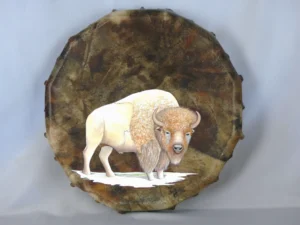 Tambour chamanique de 45 cm en peau de chèvre