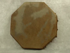 Tambour chamanique en peau de cheval poils ras sur cadre en bois octogonal de peuplier - 35 cm - réf 1175CHPE