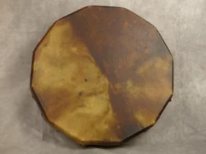 Tambour chamanique en peau de vache sur cadre en bois de peuplier -40 cm - réf 565VAPE