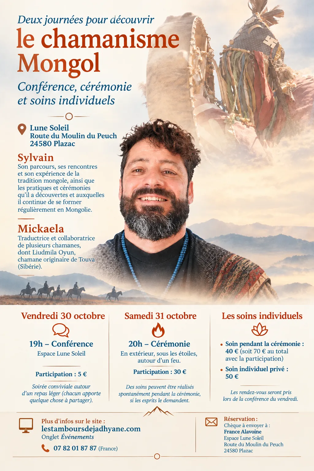 Sylvain Martin chamanisme mongol dordogne oct 2026